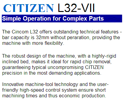 Citizen L-32 Specs